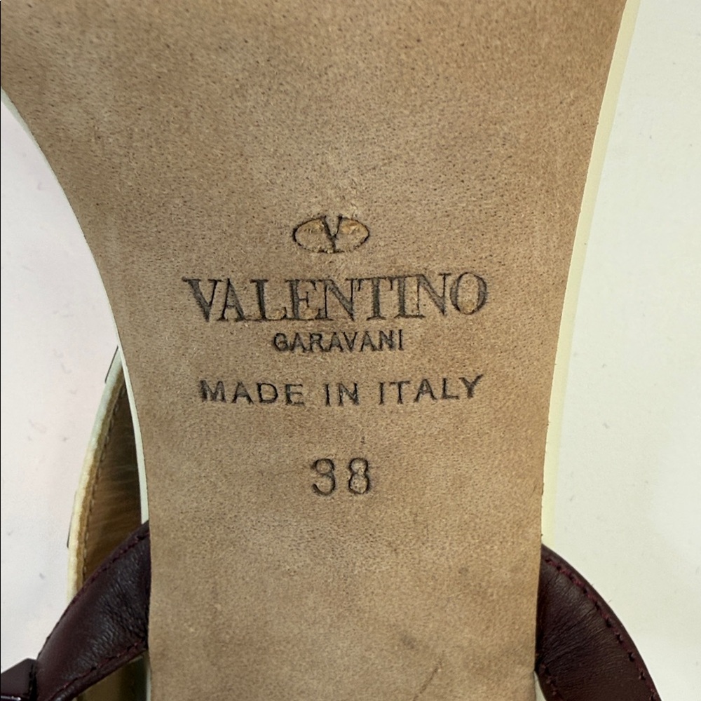 Valentino Rockstud Leather Ankle‑Strap Sandals | Size 38 - Picture 6 of 6